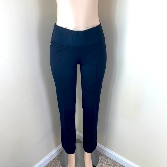 Black High Waist Tummy Control Pull On Work Pant - Picture 2 of 14